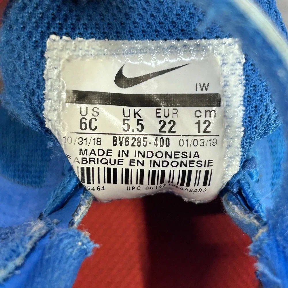 Nike Revolution 4 TDV Toddler Shoes Size 6C Blue Pink Hook Loop BV6285-400